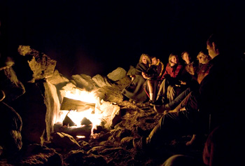 relax around campfire or in your luxury cabin
